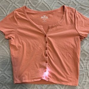 hollister cropped short lined with buttons women’s L